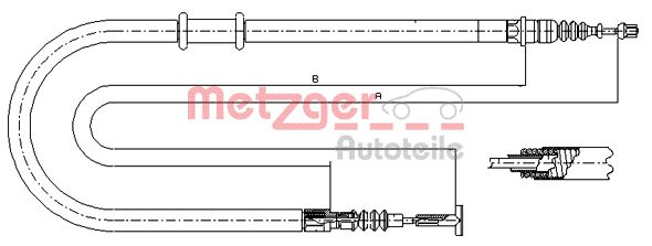 METZGER 491.22 Seilzug, Feststellbremse