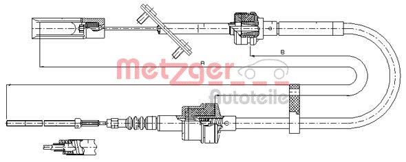 METZGER 492.10 Seilzug, Kupplungsbetätigung