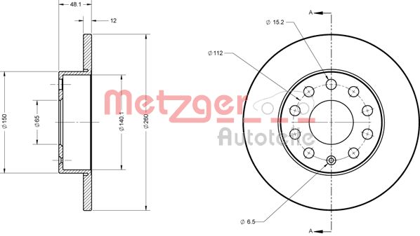 METZGER 6110030 Bremsscheibe