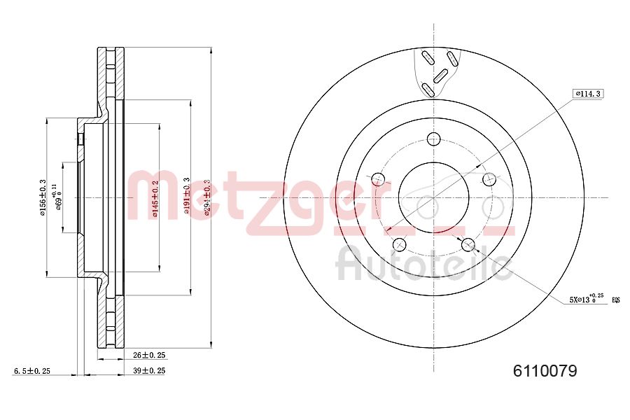METZGER 6110079 Bremsscheibe