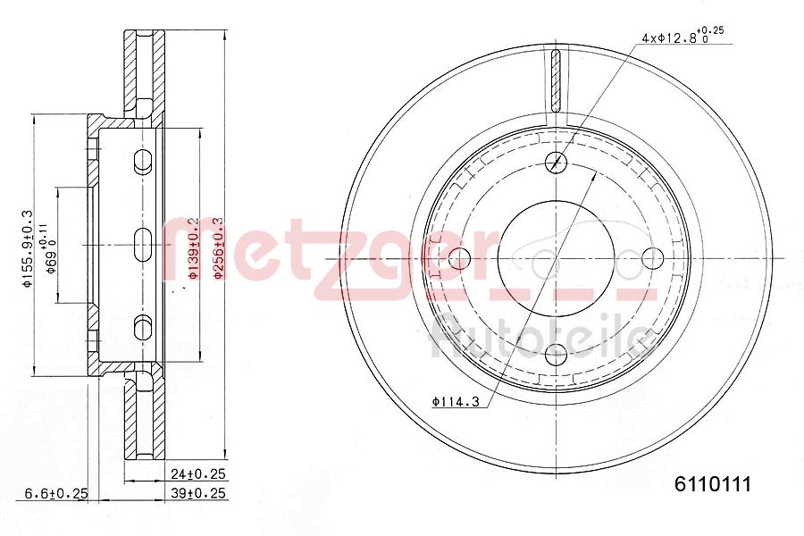 METZGER 6110111 Bremsscheibe