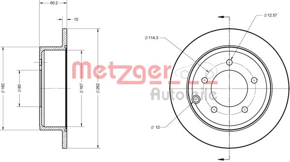 METZGER 6110122 Bremsscheibe