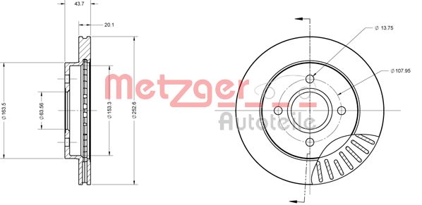 METZGER 6110157 Bremsscheibe