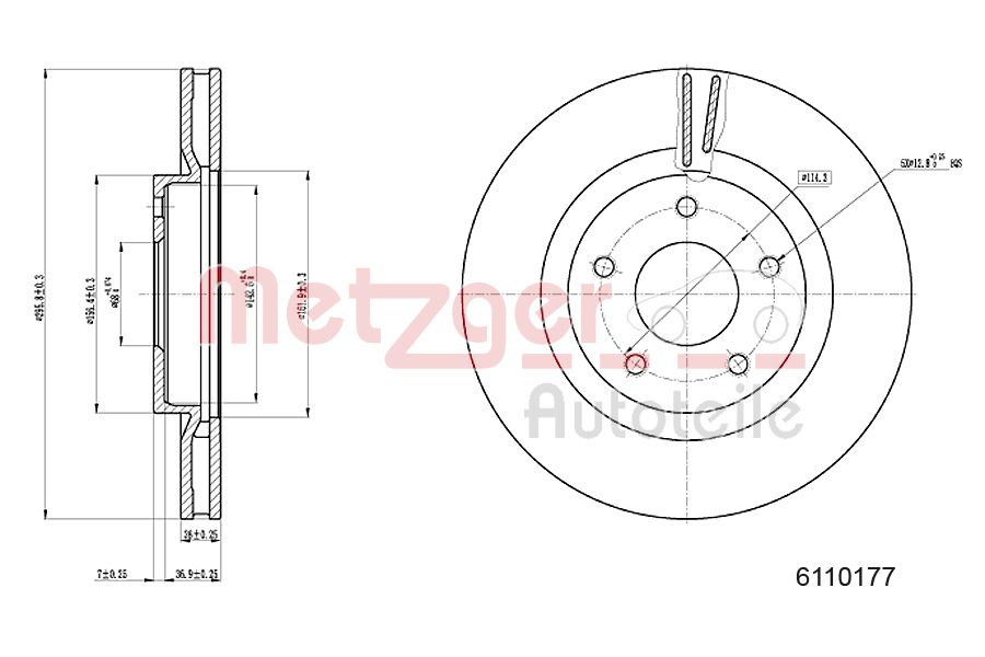 METZGER 6110177 Bremsscheibe