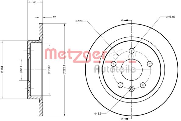 METZGER 6110188 Bremsscheibe