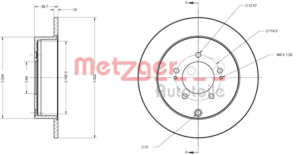 METZGER 6110197 Bremsscheibe