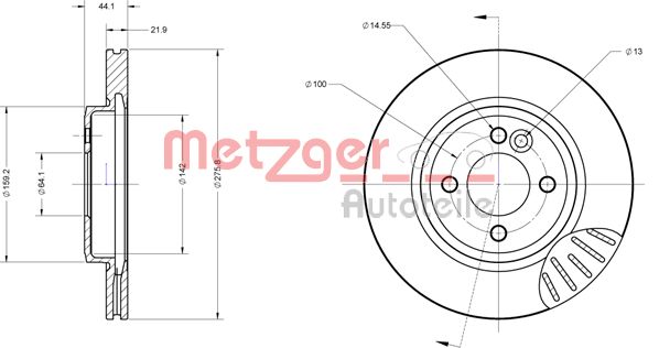METZGER 6110207 Bremsscheibe