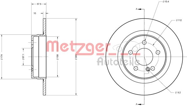 METZGER 6110209 Bremsscheibe