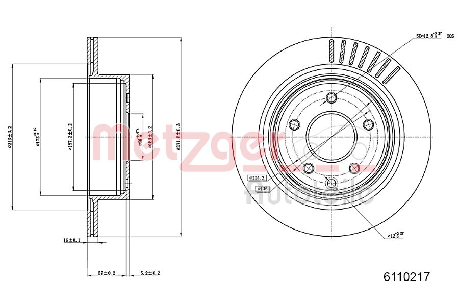 METZGER 6110217 GREENPARTS Bremsscheibe