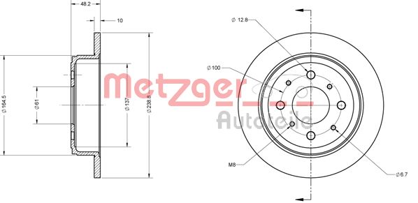 METZGER 6110244 Bremsscheibe