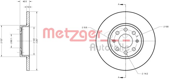 METZGER 6110246 Bremsscheibe