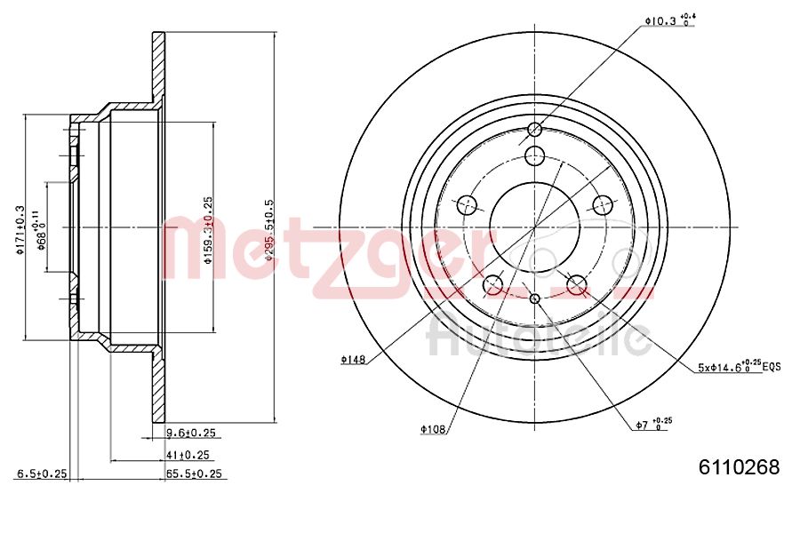 METZGER 6110268 Bremsscheibe