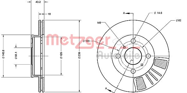 METZGER 6110269 Bremsscheibe
