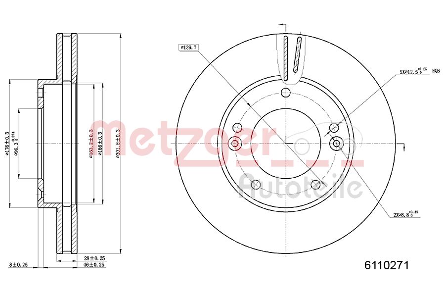 METZGER 6110271 Bremsscheibe