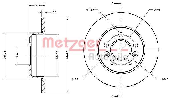 METZGER 6110273 Bremsscheibe
