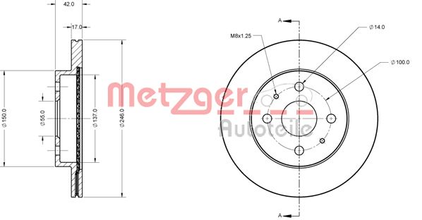 METZGER 6110277 Bremsscheibe