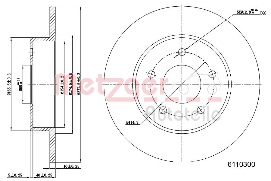 METZGER 6110300 Bremsscheibe