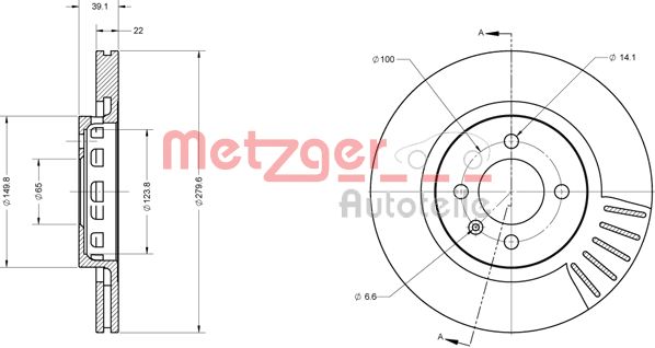 METZGER 6110337 Bremsscheibe