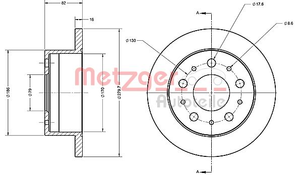 METZGER 6110338 Bremsscheibe