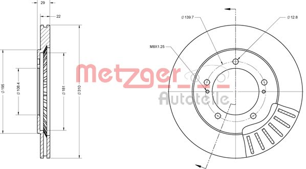 METZGER 6110347 Bremsscheibe