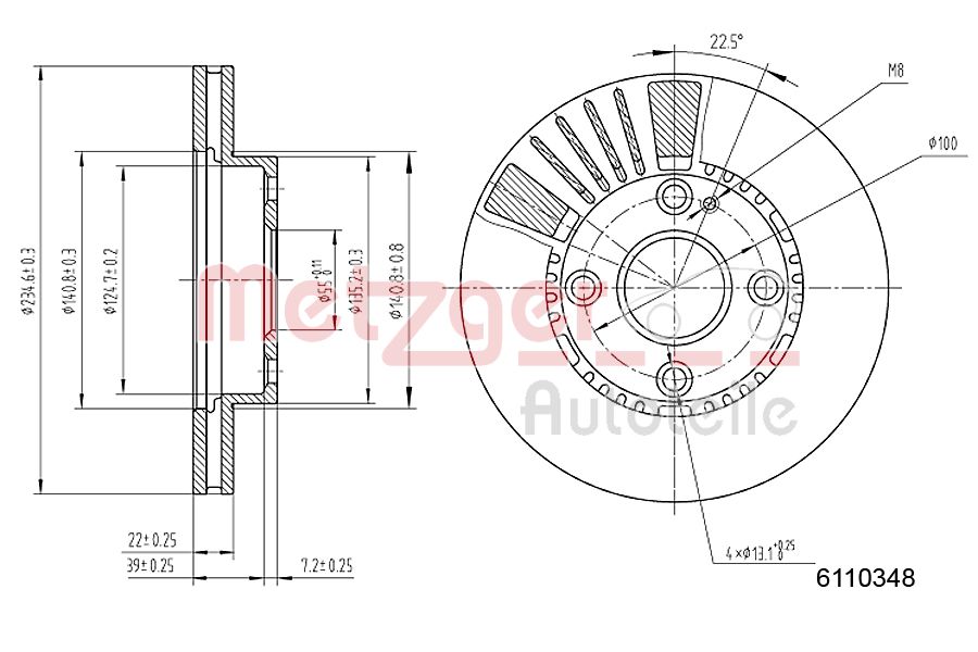 METZGER 6110348 Bremsscheibe