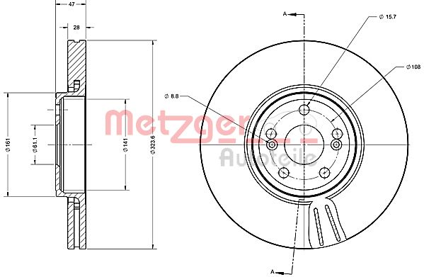 METZGER 6110349 Bremsscheibe