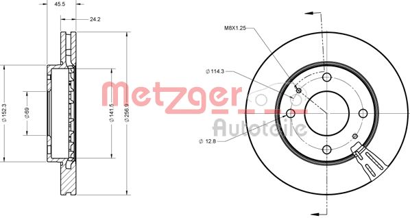 METZGER 6110358 Bremsscheibe