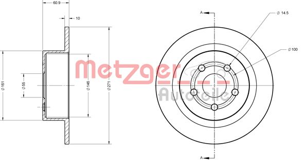 METZGER 6110374 Bremsscheibe