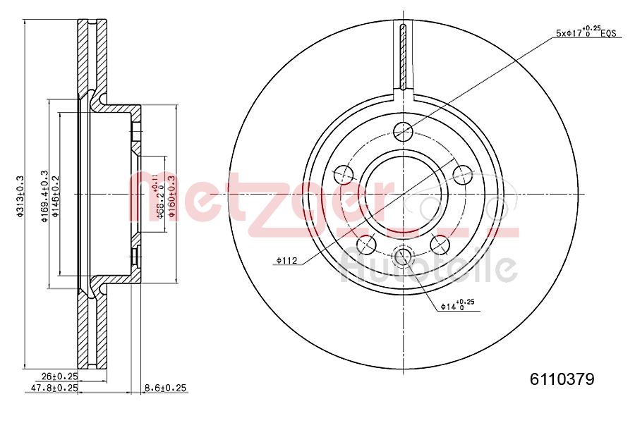 METZGER 6110379 Bremsscheibe