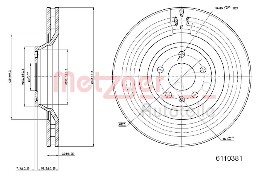 METZGER 6110381 Bremsscheibe
