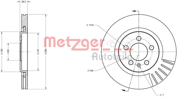 METZGER 6110385 Bremsscheibe