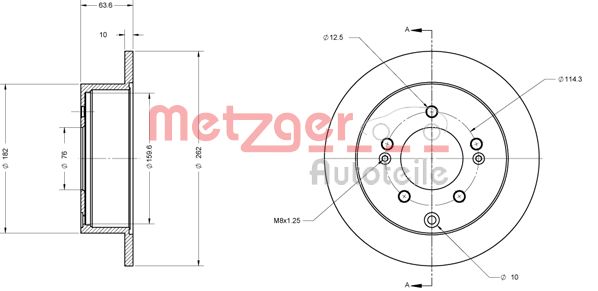 METZGER 6110396 Bremsscheibe