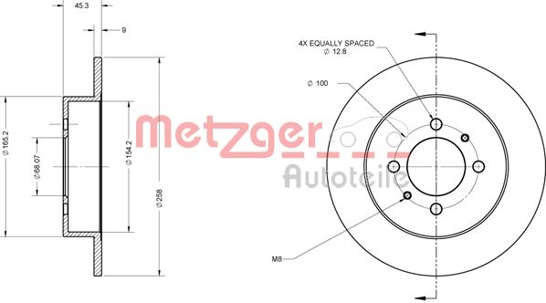 METZGER 6110398 Bremsscheibe