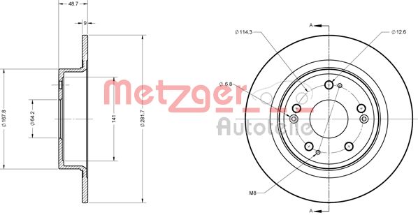 METZGER 6110426 Bremsscheibe
