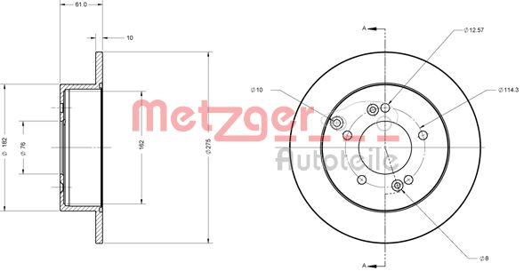 METZGER 6110459 Bremsscheibe