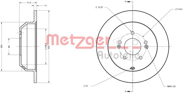 METZGER 6110460 Bremsscheibe