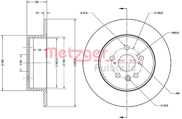 METZGER 6110468 Bremsscheibe