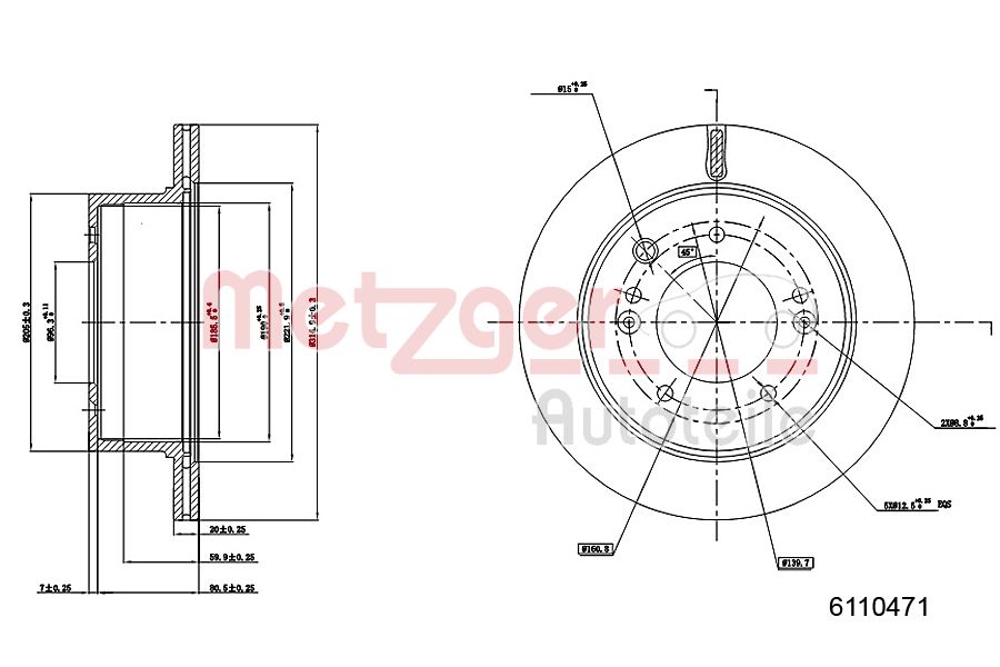 METZGER 6110471 Bremsscheibe