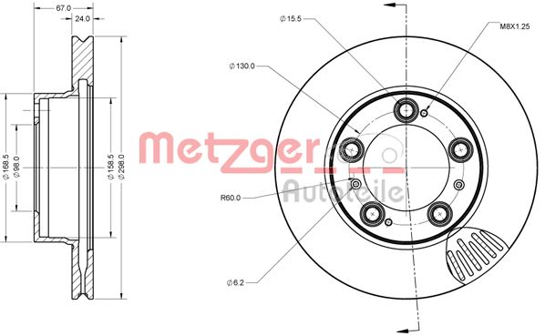 METZGER 6110477 Bremsscheibe