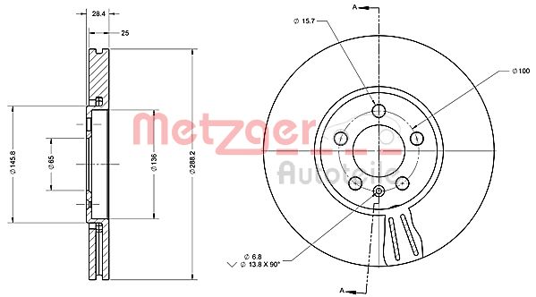 METZGER 6110483 Bremsscheibe