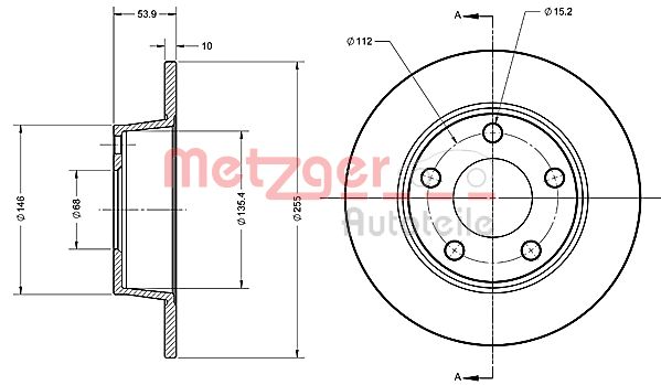 METZGER 6110490 Bremsscheibe