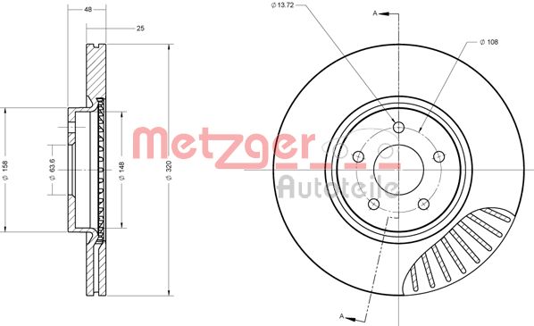 METZGER 6110503 Bremsscheibe