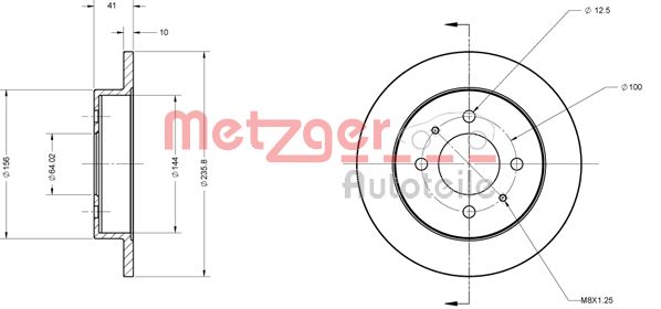 METZGER 6110509 Bremsscheibe