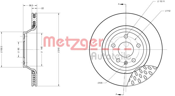 METZGER 6110512 Bremsscheibe