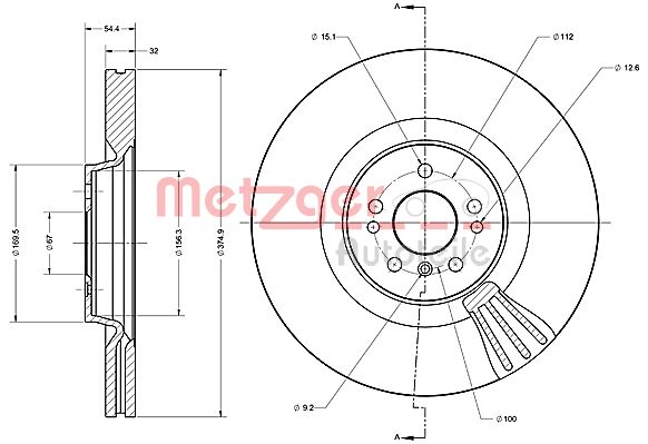 METZGER 6110516 Bremsscheibe