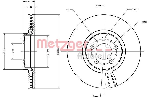 METZGER 6110521 GREENPARTS Bremsscheibe