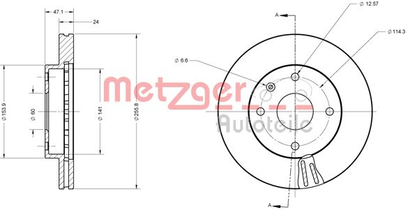 METZGER 6110525 Bremsscheibe