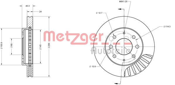 METZGER 6110546 Bremsscheibe