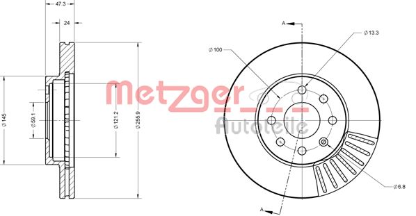 METZGER 6110547 Bremsscheibe
