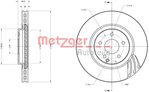METZGER 6110553 Bremsscheibe